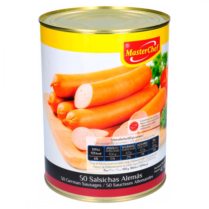 SALSICHAS MCHEF ALEMA 3KG 50UNID
