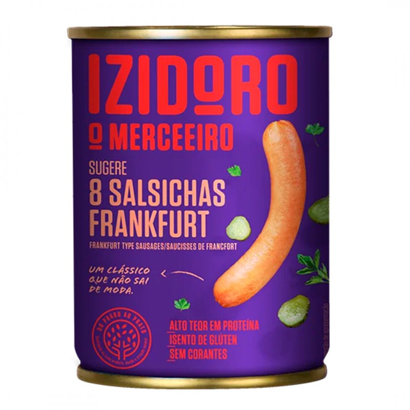 SALSICHAS IZIDORO FRANKFURT LATA 12X8UNID