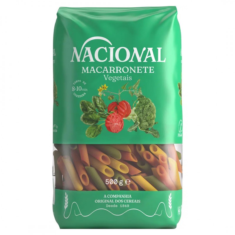 MASSA NACIONAL MACARRONTE RISCADO TRICOLOR 15X500GR